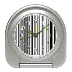 Barcode Pattern Travel Alarm Clocks by Sapixe