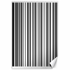 Barcode Pattern Canvas 12  X 18   by Sapixe