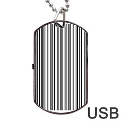 Barcode Pattern Dog Tag Usb Flash (one Side) by Sapixe