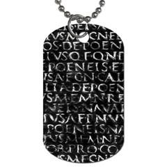 Antique Roman Typographic Pattern Dog Tag (two Sides) by dflcprints