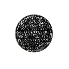 Antique Roman Typographic Pattern Hat Clip Ball Marker by dflcprints