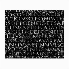 Antique Roman Typographic Pattern Small Glasses Cloth by dflcprints