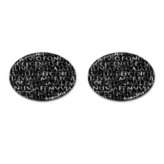 Antique Roman Typographic Pattern Cufflinks (oval) by dflcprints