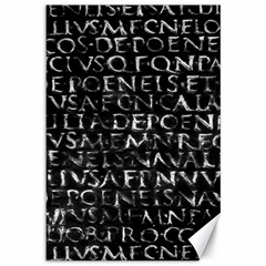 Antique Roman Typographic Pattern Canvas 12  X 18   by dflcprints