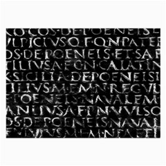 Antique Roman Typographic Pattern Large Glasses Cloth by dflcprints