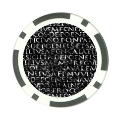 Antique Roman Typographic Pattern Poker Chip Card Guard (10 Pack) by dflcprints