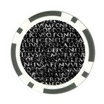 Antique Roman Typographic Pattern Poker Chip Card Guard (10 pack) Front