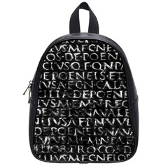 Antique Roman Typographic Pattern School Bag (small) by dflcprints