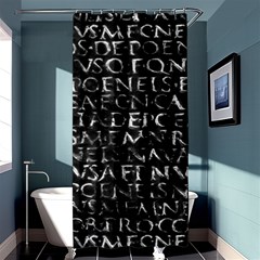 Antique Roman Typographic Pattern Shower Curtain 36  X 72  (stall)  by dflcprints