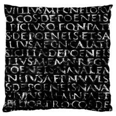 Antique Roman Typographic Pattern Large Cushion Case (one Side) by dflcprints