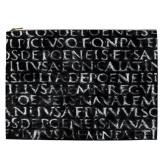 Antique Roman Typographic Pattern Cosmetic Bag (xxl)  by dflcprints