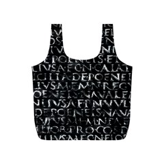 Antique Roman Typographic Pattern Full Print Recycle Bags (s)  by dflcprints