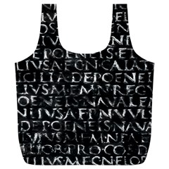 Antique Roman Typographic Pattern Full Print Recycle Bags (l)  by dflcprints