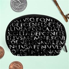 Antique Roman Typographic Pattern Accessory Pouches (large)  by dflcprints