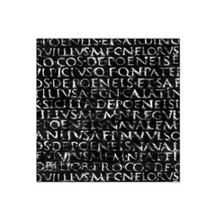 Antique Roman Typographic Pattern Satin Bandana Scarf by dflcprints