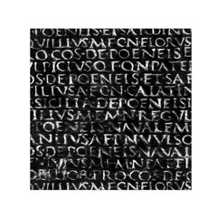 Antique Roman Typographic Pattern Small Satin Scarf (square) by dflcprints