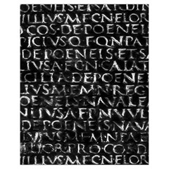 Antique Roman Typographic Pattern Drawstring Bag (small) by dflcprints