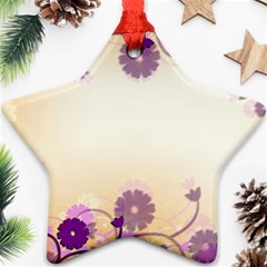 Background Floral Background Star Ornament (two Sides) by Sapixe