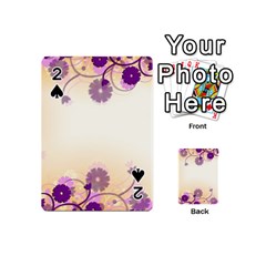 Background Floral Background Playing Cards 54 (mini)  by Sapixe