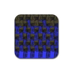 Basket Weave Rubber Coaster (square)  by Sapixe