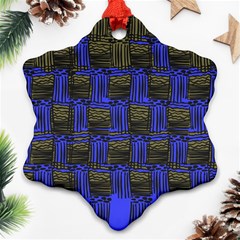 Basket Weave Snowflake Ornament (two Sides) by Sapixe