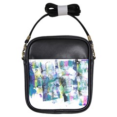 Background Color Circle Pattern Girls Sling Bags by Sapixe