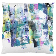 Background Color Circle Pattern Large Cushion Case (two Sides)