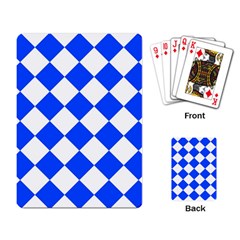 Blue White Diamonds Seamless Playing Card by Sapixe