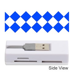 Blue White Diamonds Seamless Memory Card Reader (stick)  by Sapixe