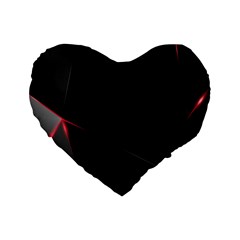 Black Light Dark Figures Standard 16  Premium Heart Shape Cushions by Sapixe