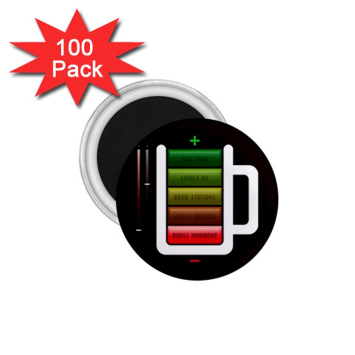 Black Energy Battery Life 1.75  Magnets (100 pack) 