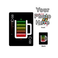 Black Energy Battery Life Playing Cards 54 (mini)  by Sapixe