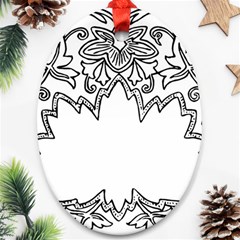 Bouquet Flower Decoration Pattern Ornament (oval)