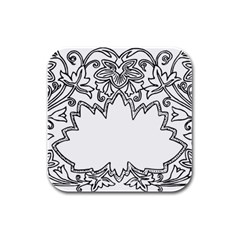 Bouquet Flower Decoration Pattern Rubber Square Coaster (4 Pack)  by Sapixe