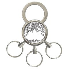 Bouquet Flower Decoration Pattern 3-ring Key Chains by Sapixe