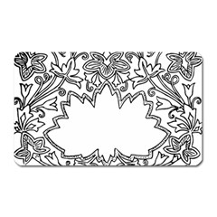 Bouquet Flower Decoration Pattern Magnet (rectangular) by Sapixe