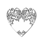 Bouquet Flower Decoration Pattern Heart Magnet Front