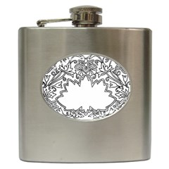 Bouquet Flower Decoration Pattern Hip Flask (6 Oz) by Sapixe