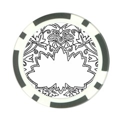 Bouquet Flower Decoration Pattern Poker Chip Card Guard by Sapixe