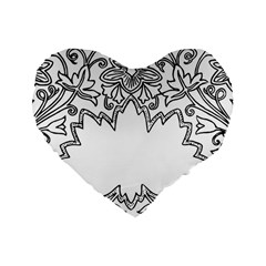 Bouquet Flower Decoration Pattern Standard 16  Premium Heart Shape Cushions by Sapixe