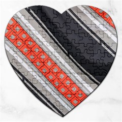 Bed Linen Microfibre Pattern Jigsaw Puzzle (heart) by Sapixe