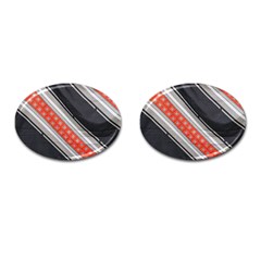 Bed Linen Microfibre Pattern Cufflinks (oval) by Sapixe