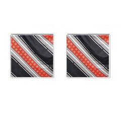 Bed Linen Microfibre Pattern Cufflinks (square) by Sapixe