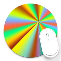 Burst Radial Shine Sunburst Sun Round Mousepads by Sapixe