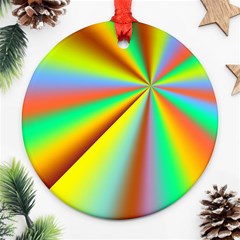 Burst Radial Shine Sunburst Sun Ornament (round) by Sapixe