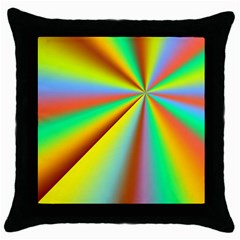 Burst Radial Shine Sunburst Sun Throw Pillow Case (black) by Sapixe