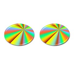 Burst Radial Shine Sunburst Sun Cufflinks (oval) by Sapixe