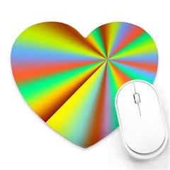 Burst Radial Shine Sunburst Sun Heart Mousepads by Sapixe