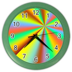 Burst Radial Shine Sunburst Sun Color Wall Clocks by Sapixe