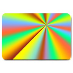 Burst Radial Shine Sunburst Sun Large Doormat  by Sapixe